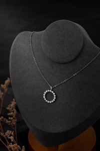 Pendentif de style bague en or 14 carats, nouveau design de collier de bijoux, luxueux, magnifique, tendance, pierre en moissanite, pendentif pour femme - Product Image 4