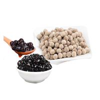 Perles de tapioca noires YUECHUANXIANG en gros, billes de boba moelleuses, sirop de sucre brun, 900g*20 sacs/ctn, approvisionnement en vrac en boîte et en sac