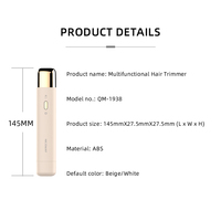 Nicemay Recortadora de Bikini 2 en 1 de Doble Cabezal IPX6 a Prueba de Agua para Uso en Húmedo y Seco, Afeitadora Eléctrica Corporal y Depiladora Facial para Mujer