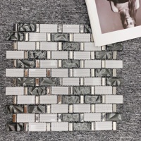 Nouveau carrelage de mosaïque en verre pour dosseret de cuisine, carrelage de mosaïque pour la décoration de la maison avec carrelage de bordure à bas prix pour la cuisine