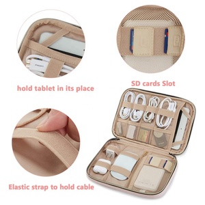 Travel Large Portable <strong>Electronics</strong> Accessories Cases Digital Usb Charger <strong>Cord</strong> Gadget Storage Bag Pu Leather Cable <strong>Organizer</strong> - Product Image 5