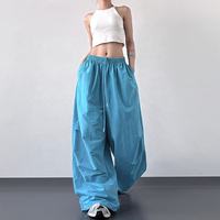 Pantalon ample taille haute décontracté Y2K pour femme, style streetwear tendance et de haute qualité, coupe large pour l'été