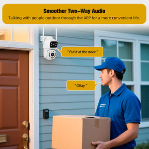 كاميرا شبكة أمنية منزلية KERUI بدقة 10 ميجابكسل، كاميرا خارجية لاسلكية بدقة 5K مع واي فاي، كاميرا مراقبة CCTV متحركة مع تتبع الحركة وعدسة مزدوجة - Product Image 4