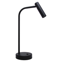 Lampe de bureau moderne nordique 1.8m noir LED lecture conception simple Eagleise pilote flexible 3W prise européenne corps chromé alimentation par batterie