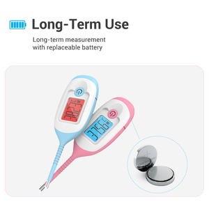 Vente en gros Thermomètre personnalisé avec écran LCD trois couleurs étanche Thermomètre électronique médical clinique numérique intelligent - Product Image 2