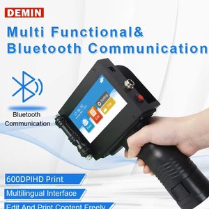 Stampante a getto d'inchiostro portatile Demin per marcatura data, numeri di lotto variabili <span class=keywords><strong>e</strong></span> testo su cartoni, lattine, bottiglie, acciaio, vetro <span class=keywords><strong>e</strong></span> scatole - Product Image 5