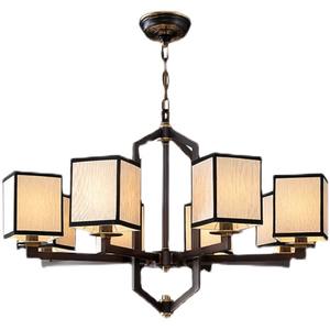 Lustre en cuivre massif de style chinois moderne simple et rétro pour villa, salon, chambre à coucher, bureau, salle à manger - Product Image 1