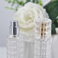 Flacon pulvérisateur de parfum portable en verre rechargeable, bouchon à sertir, cylindre scellé, sérigraphie, 35 ml, transparent, diffuseur à bâtonnets, personnalisable