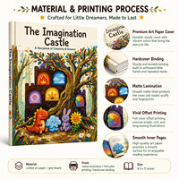 Impression personnalisée de livres d'images pour enfants, reliure parfaite, carton duplex, impression offset, illustrations colorées, cadeau éducatif