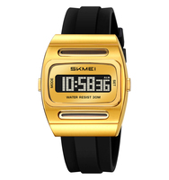 Montre SKMEI 2563 Roj originale, affichage électronique carré, luxe haut de gamme, sport, affaires, étanche, lumineuse, avec alarme