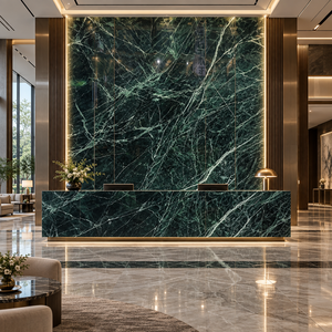 Grande dalle de marbre UnionStone Verde Alpi polie, imperméable, application contemporaine pour murs et sols d'hôtels - Product Image 1