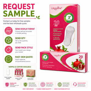 Serviettes hygiéniques jetables en coton biologique certifiées CE HALAL, protège-slips super absorbants avec ailettes pour usage quotidien féminin - Product Image 1