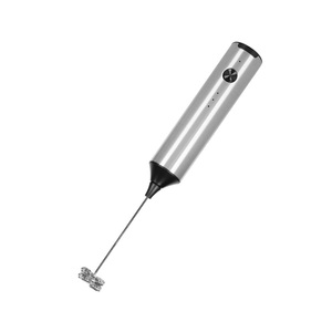 Potente Espumador de leche de mano de acero inoxidable, mezclador de café de lujo con logotipo personalizado, fabricante de espuma a batería - Product Image 2