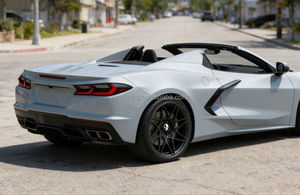 Jantes monobloc personnalisées OEM, multi-branches, en alliage d'aluminium forgé noir brillant avec reflets argentés pour <span class=keywords><strong>Corvette</strong></span> C8 - Product Image 3