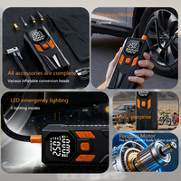 Kompresor Udara Ban Mobil Listrik Mini Portabel Tanpa Kabel 6000mAh Dual Power Supply Pompa Tiup Digital Pengisi Angin Ban