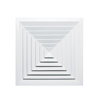 Diffuseur carré en aluminium personnalisé de haute qualité Diffuseur d'air du système CVC à 4 voies