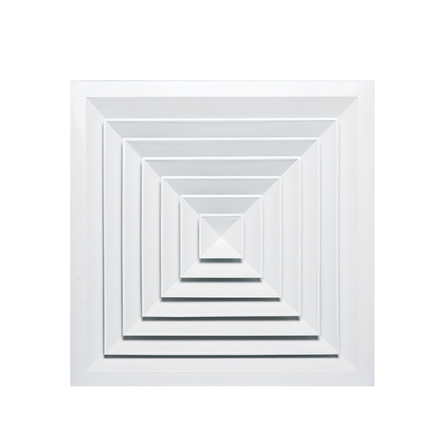 Customized Aluminum High Quality Square Diffuser 4 Way HVAC System Air Diffuser