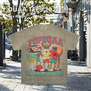 Camisetas DUAA con Pedrería, Estilo Urbano, Holgadas, Oversize, para Hombre, Hip Hop, 100% Algodón, Moda Urbana, Última Llegada 2026 - Product Image 2