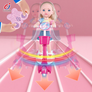 Chengji Scooter Toy <strong>Doll</strong> Fashion Multifunctional 360 Degree Rotation Lighting Music <strong>Small</strong> Remote Car and Baby <strong>Doll</strong> for Children - Product Image 2