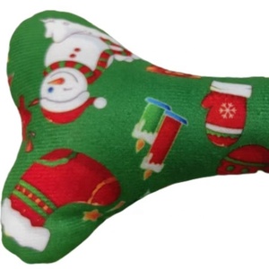 Di alta qualità di natale peluche cane bambola da masticare ossa Pet Pet Sound Toy cartone animato pupazzo di neve campana osso denti-resistente giocattoli giocattolo per cane - Product Image 4