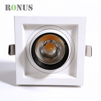 Spot encastré LED COB rotatif de haute qualité 12W anti-éblouissement carré