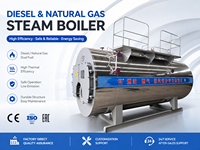 Chaudière à vapeur industrielle horizontale à circulation naturelle haute pression au gaz naturel, intelligente et automatique Zhongxin