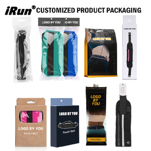 IRun logotipo personalizado Slim Running Fanny Pack Knit Travel Jogging Extra Space Riñonera Entrenamiento Bolsillos ocultos <span class=keywords><strong>Cinturón</strong></span> - Product Image 5