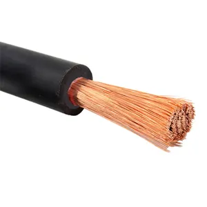 Câble de soudure en caoutchouc flexible en cuivre pur, direct d'usine 1/0AWG 2/0AWG 3/0AWG 4/0AWG