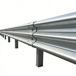 Poteau de signalisation routière en acier au carbone Q345 galvanisé à chaud, barrière de sécurité routière certifiée CE, protection IP33 M30 - Product Image 1