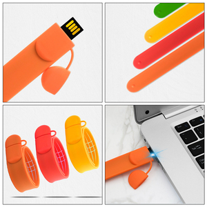 Custom Slap Band Flash Drive Pulsera de silicona colorida <span class=keywords><strong>USB</strong></span> 2,0 Pulsera Flash Pen Drive para regalos - Product Image 5