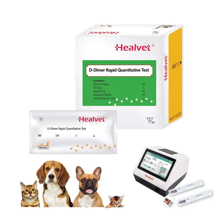 Healvet Test Vet D-Dimer Test qualità reagenti felini strisce animali diagnostiche D-Dimer veterinarie