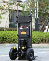 Chariot électrique à batterie ternaire de 400 kg avec conception pliable et pneus larges pour les chantiers de construction