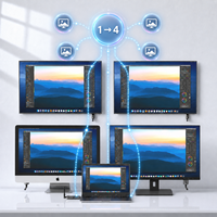 Kit émetteur-récepteur HDTV sans fil NKIWI 150m, prend en charge l'extension d'un à plusieurs appareils, Plug & Play pour ordinateur portable/PC, TV/projecteur/moniteur