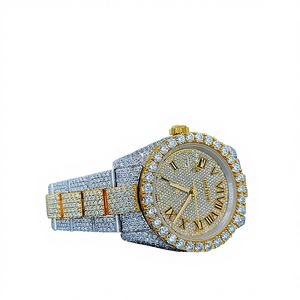 Approvisionnement en gros – Montre analogique de luxe de qualité supérieure en acier inoxydable, à quartz automatique, VVS, étanche 3 mètres, avec verre saphir et bracelet - Product Image 1