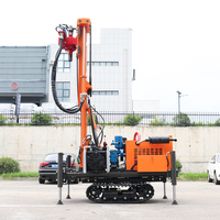 Petite foreuse de puits d'eau sur chenilles multifonctionnelle et portable pour usage domestique et agricole