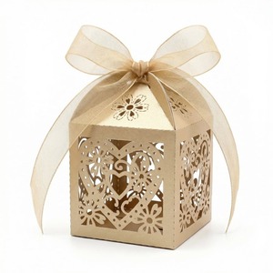 กล่องของขวัญงานแต่งงานแบบตัดด้วยเลเซอร์สุดหรู บรรจุภัณฑ์กระดาษสั่งทำพิเศษ - Product Image 5