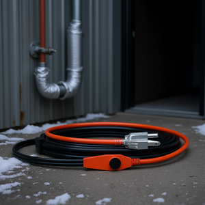 Heat Tape Pipe Heating <b>Cable</b> 6FT 7W FT Built In Thermostat For Temperature Control Of Pipes - Product Image 2