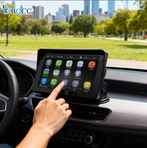 Monitor Portátil BQCC de 7 Pulgadas IPS HD, Pantalla Inalámbrica Carplay, Pantalla Inalámbrica <span class=keywords><strong>Android</strong></span> <span class=keywords><strong>Auto</strong></span> para Automóvil, Sistema Estéreo Multimedia Universal para Automóvil - Product Image 1