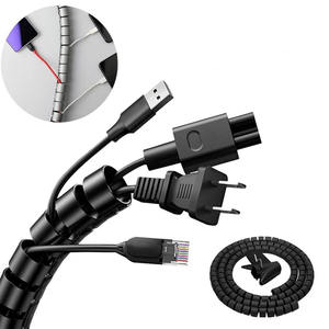 Banda enrollable para cables, espiral de 8 mm x 10 m, color negro; ideal para organizar y proteger cables en casa o la oficina. - Product Image 2