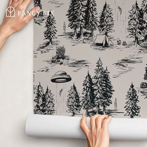 फैंसी फिक्स ट्री पैटर्न pvc वाटरप्रूफ दीवार कागज छत घर के लिए 44x300 सेमी मुफ्त नमूना - Product Image 5