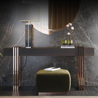 DEGAS Meuble d'entrée personnalisable en MDF de style italien, console longue et étroite, table murale moderne, luxe léger