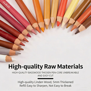 Ensemble de 6 crayons de fusain solubles dans l'eau de couleurs variées pour l'esquisse, les étudiants en art, les enfants, les artistes, le <span class=keywords><strong>dessin</strong></span> - Product Image 4