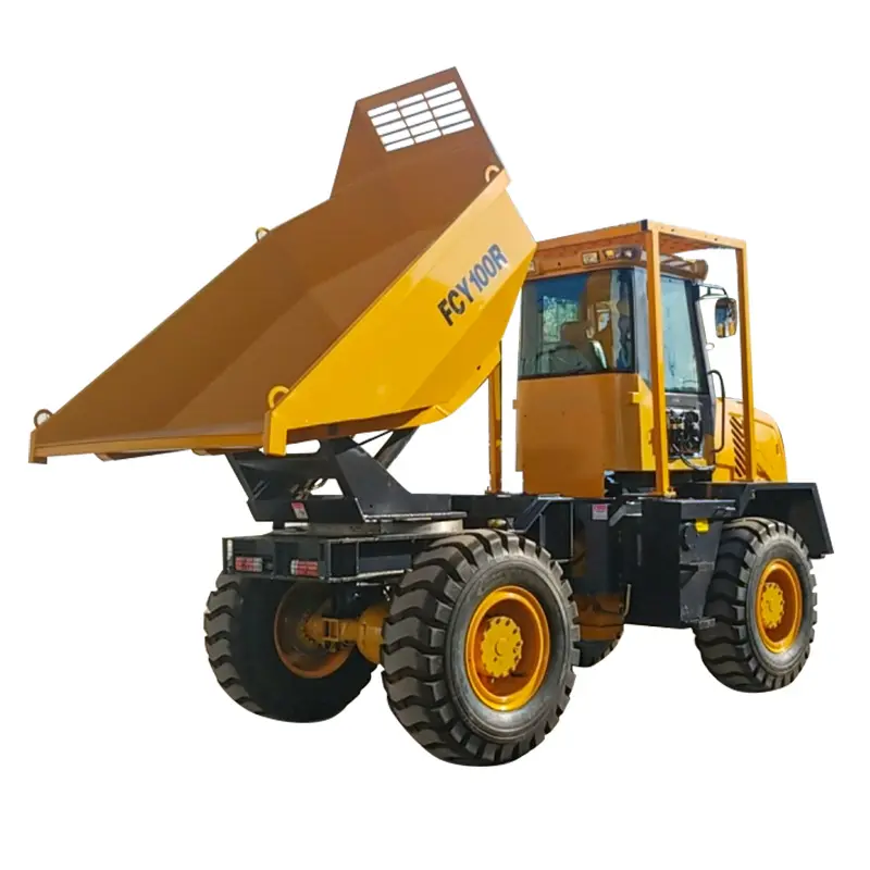 FCY100/FCY100R Dumper da 10 tonnellate Dumper idraulico da cantiere macchine movimento terra Dumper 4x4 ATV Dumper ribaltabile EPA opzionale CE