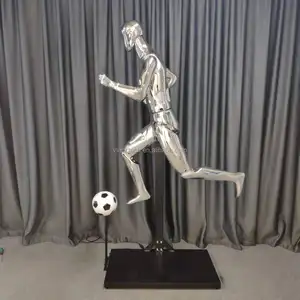 Manichino robot maschile a corpo intero manichini in fibra di vetro manichino da calcio