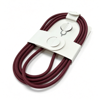 Cable de nailon trenzado color rojo vino, 60W PD, cable de carga rápida USB C a USB C, cable de datos para iPhone 15-18, tabletas y auriculares.