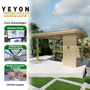 Yeyon 2026 OEM Kit complet d'ajout de rideaux pour abri d'été de <span class=keywords><strong>pergola</strong></span> circulaire, pour véranda extérieure résidentielle en verre - Product Image 1