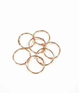 Office school supplier 60 mm rose gold metal binding ring metal snap binding ring book binding ring