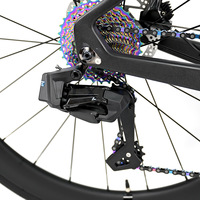 Vélo de course sur route TWITTER R5pro-Term en fibre de carbone, guidon drop bar, roues 700C, 24 vitesses, changement de vitesse électronique sans fil, frein à disque hydraulique