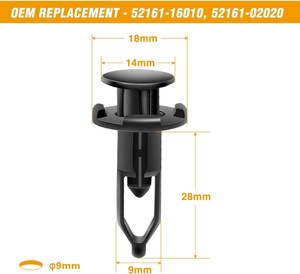 100 Stück Universelle Auto-Befestigungsclips Sortiment für Gängige Fahrzeugmodelle - Product Image 4