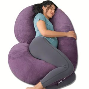 Almohadas de Embarazo Extra Largas de 58 Pulgadas, Almohada Corporal en Forma de C, Almohada de Maternidad Refrescante para Mujeres Embarazadas, Soporte Corporal - Product Image 1